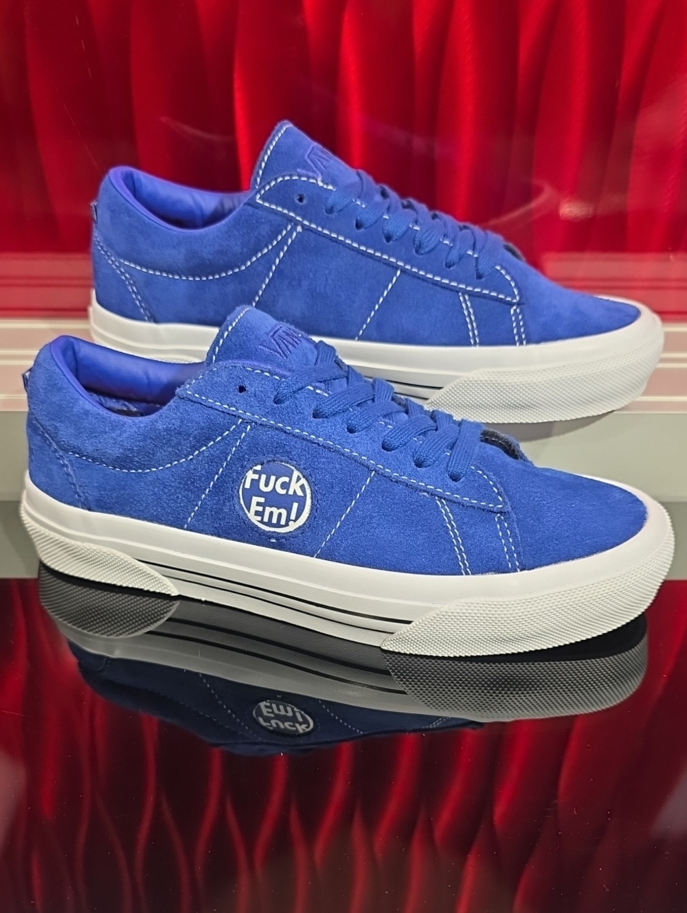 Supreme Vans Skate Sid S Fuuk Em Blue Men's 6.0 Women's 7.5 New With Box